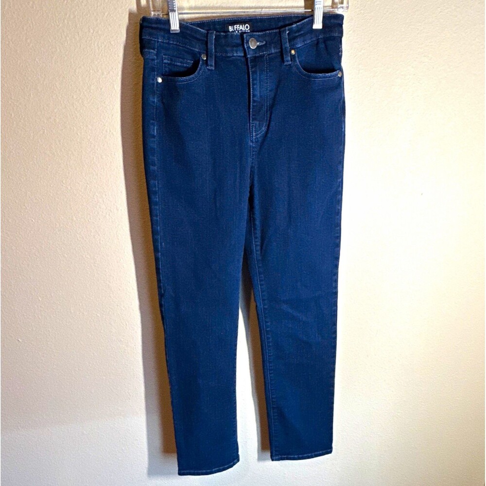 Buffalo David Bitton Women’s High Rise Straight Dark Wash Stretch Jeans 4